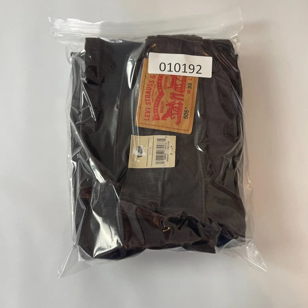 Levi's Pants Men's 33x30 Brown 505 Corduroy Pinwale Regular Fit Straight Preppy